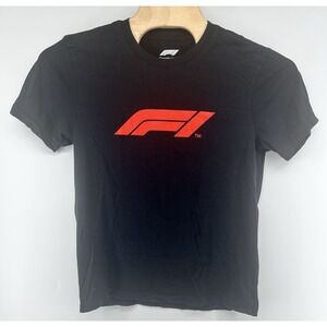 F1 Formula 1 Racing T Shirt Mens Large Black Short Sleeved Big Graphic